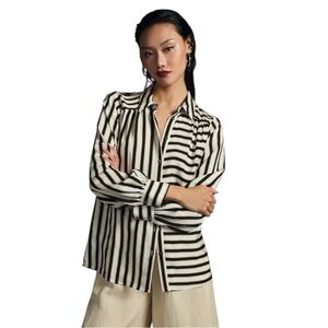 Maeve by Anthropologie Bennett Shirt Striped XS